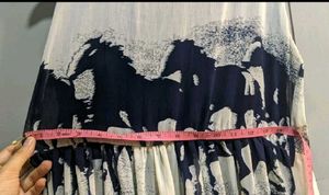 Flowy Horse Print Midi Dress