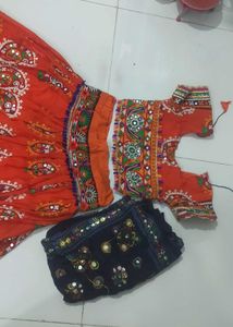 garba dress orange colour