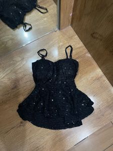 Sparkling Black Cami Top