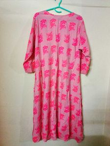 Pink Floral Kurta