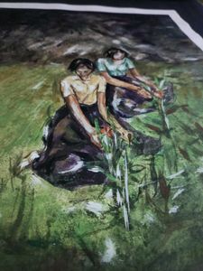 ✨Vintage Painting of Two Women🖌️🎨
