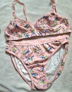Floral Print Bra & Panty Set