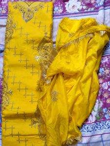 Yellow Embroidered Salwar Kameez