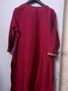 Elegant Maroon Embroidered Kurti