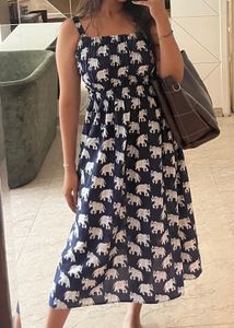 Cute Elephant Print Sundress