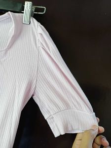 Pink Puff Sleeve Top