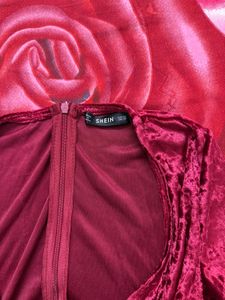 Velvet Ruched Mini Dress