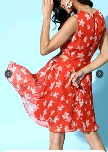 Red Floral Summer Dress