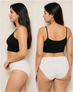 White High-Waisted Brief Panty – UK 12 / M