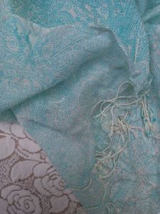 Blue Paisley Print Scarf
