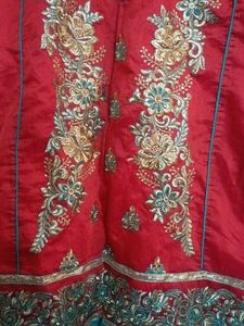 Embroidered Red Kurta