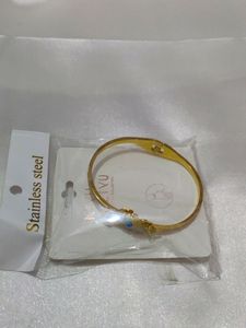 Evil Eye 👁️ Handcuffs Yellow Golden Colour With Ad Stone