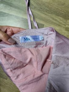 Satin Ruched Drawstring Mini Skirt