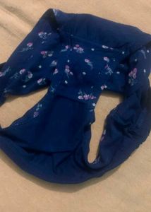 Floral Print Navy Blue Briefs