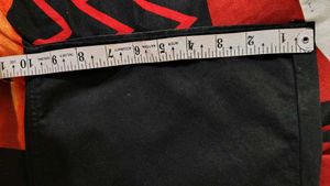 Solid Black men wide leg cotton pant