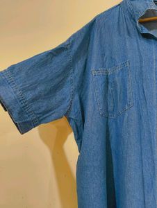 Denim Oversized Shirt Dress