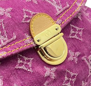 Vintage Pink Louis Vuitton Denim Pleaty