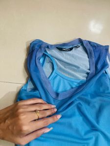 Blue Ombre Bodycon Midi Dress
