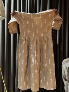 Women's Beige Printed Kurta