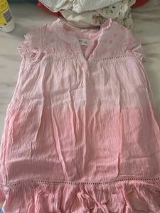 Pink Ombre Cotton Blouse