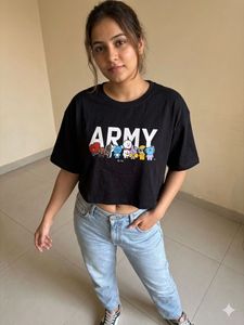 Black ARMY Graphic T-Shirt