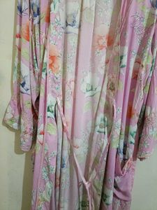 Flowy Floral Pink Robe