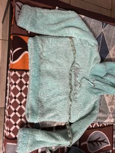 Fuzzy Mint Green Hoodie