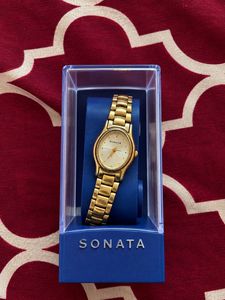 Sonata Gold Tone Women's Watch