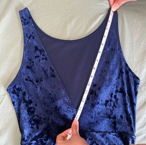 H&amp;M Velvet V-Neck Mini Dress