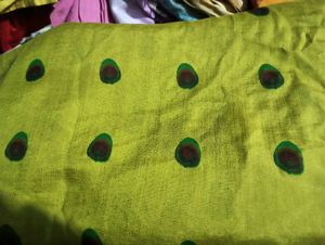 Vintage Fabric with Peacock Design