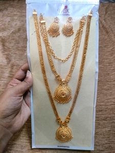 Gold Plated Necklace and Earring Set