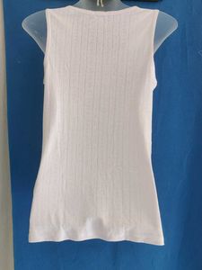 White Ribbed Tank Top Camisole