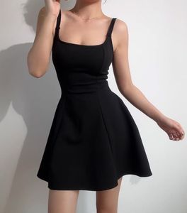 Chic Black Sleeveless Mini Dress