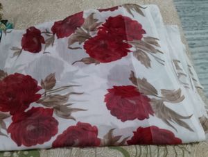 Elegant Red Floral Saree