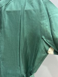 Green Print Dress with Belt