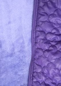 Purple Quilted Jacket With Hood