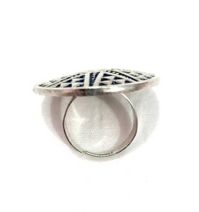 Silver Oxidised Statement Ring