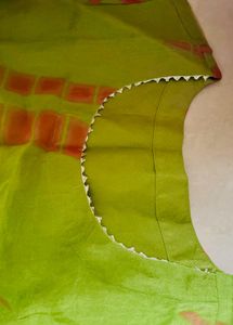 Lime Green Kurta Set with Pink Tie-Dye