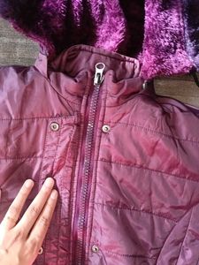 Stylish Purple Padded Winter Jacket