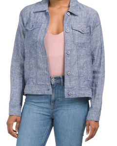 jones new york 100% linen light weight jacket