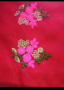 Embroidery Net Saree