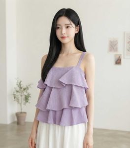 Ruffled Lavender Camisole Top