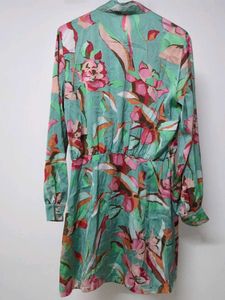 Zara Green Floral Dress