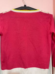 Cute Pink Leaf Cardigan