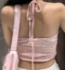 Newme Self Pattern Halter Neck Top