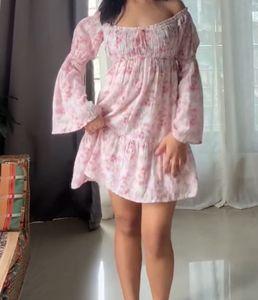 Floral Off-Shoulder Ruffle Dress