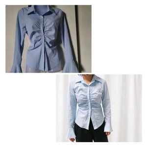 Y2K Inspired Light Blue  shirt