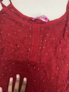 Short Chikankari Kurti