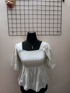 floral smocked peplum top ⁠*⁠.⁠✧