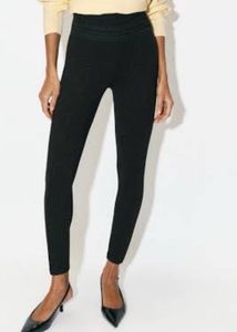 Classic Black Fold-Over Waist Pants